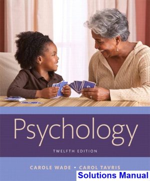 solutions manual for psychology 12th edition by wade ibsn 9780134526263