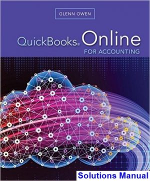 solutions manual for quickbooks online for accounting 1st edition by glenn owen