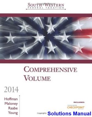 solutions manual for south western federal taxation 2014 comprehensive 37th edition by hoffman