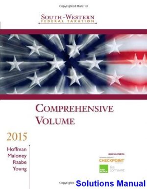 solutions manual for south western federal taxation 2015 comprehensive 38th edition by hoffman