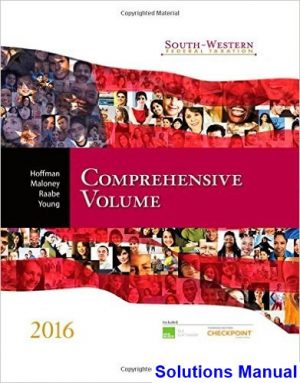 solutions manual for south western federal taxation 2016 comprehensive 39th edition by hoffman