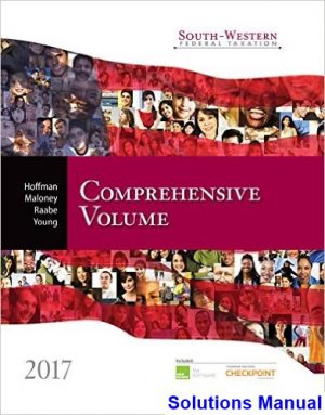 solutions manual for south western federal taxation 2017 comprehensive 40th edition by hoffman