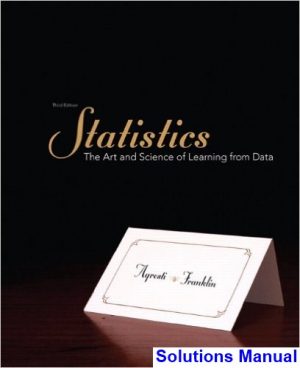 solutions manual for statistics 3rd edition by agresti