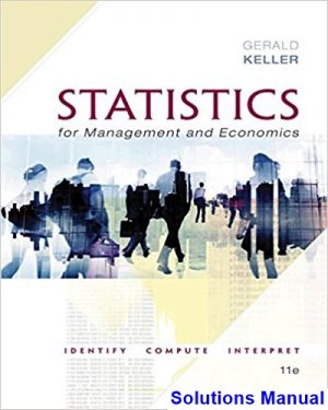 solutions manual for statistics for management and economics 11th edition by keller ibsn 9781337093453