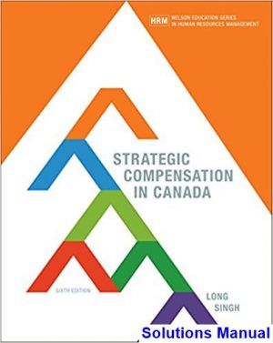 solutions manual for strategic compensation in canada canadian 6th edition by long ibsn 9780176657161