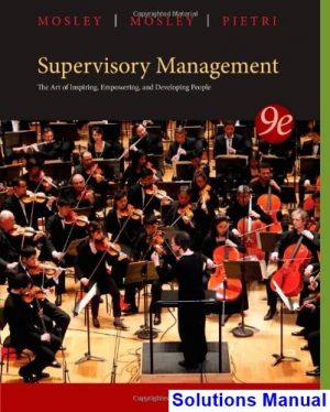 solutions manual for supervisory management 9th edition by mosley