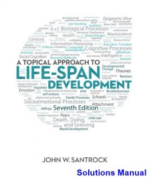 solutions manual for topical approach to lifespan development 7th edition by santrock