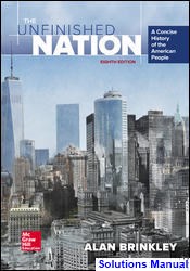 solutions manual for unfinished nation a concise history of the american people 8th edition by alan brinkley