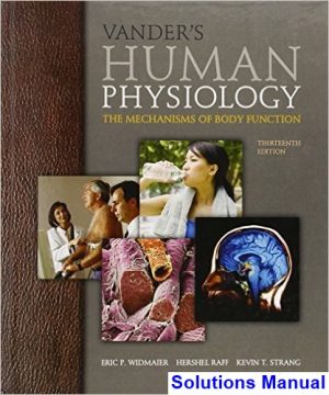 solutions manual for vanders human physiology the mechanisms of body function 13th edition by widmaier