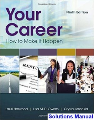 solutions manual for your career how to make it happen 9th edition by harwood