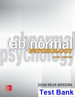 test bank for abnormal psychology 6th edition by nolen hoeksema