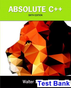 test bank for absolute c 6th edition by savitch ibsn 9780134225395