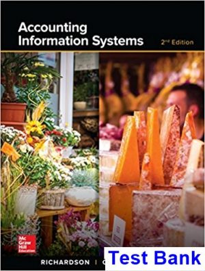 test bank for accounting information systems 2nd edition by richardson ibsn 1259538877
