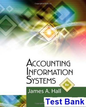 test bank for accounting information systems 8th edition by hall