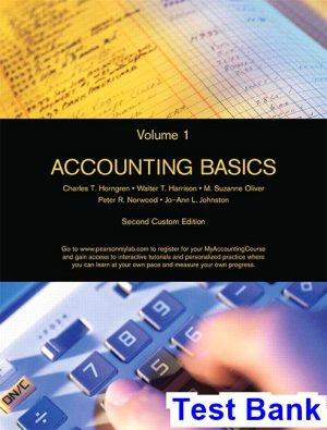 test bank for accounting volume 1 canadian 9th edition by horngren ibsn 9781269428835
