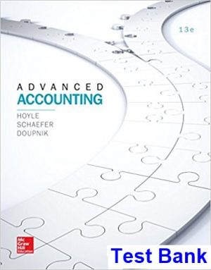 test bank for advanced accounting 13th edition by hoyle ibsn 9781259444951
