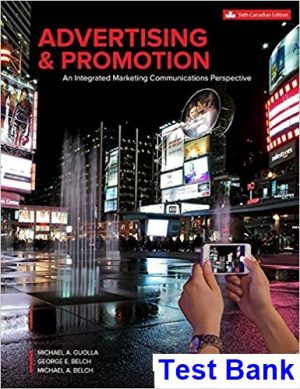 test bank for advertising and promotion canadian 6th edition by guolla ibsn 1259272303