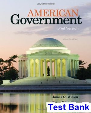 test bank for american government brief version 11th edition by wilson