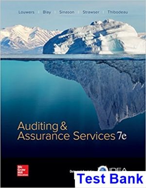 test bank for auditing and assurance services 7th edition by louwers ibsn 1259573281