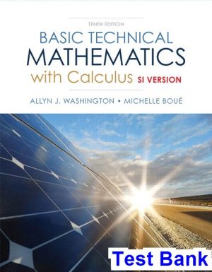 test bank for basic technical mathematics with calculus si version canadian 10th edition by washington ibsn 9780133523669