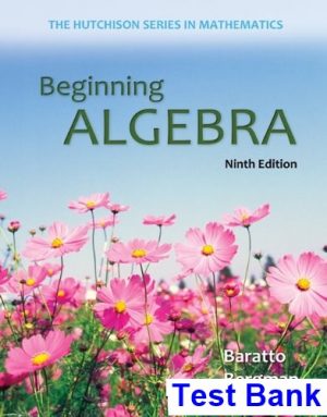 test bank for beginning algebra 9th edition by baratto