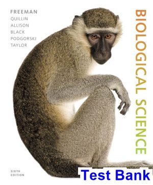 test bank for biological science 6th edition by freeman ibsn 9780321993755
