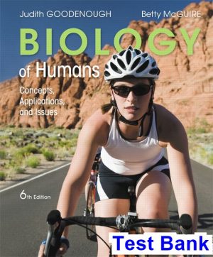 test bank for biology of humans concepts applications and issues 6th edition by goodenough ibsn 9780134056678