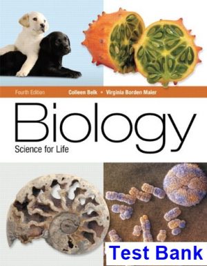 test bank for biology science for life 4th edition by belk