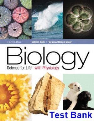 test bank for biology science for life with physiology 4th edition by belk