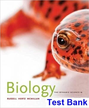 test bank for biology the dynamic science 4th edition by russell ibsn 9781305389892
