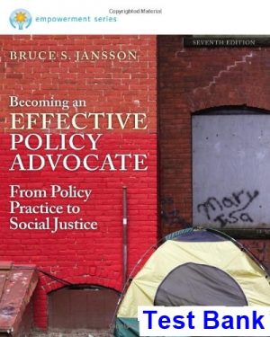 test bank for brooks cole empowerment series becoming an effective policy advocate 7th edition by jansson