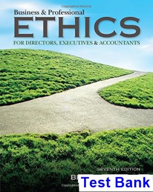 test bank for business and professional ethics 7th edition by brooks