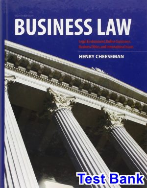 test bank for business law 8th edition by cheeseman