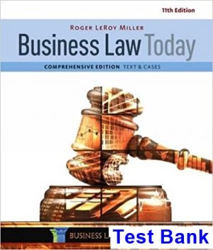 test bank for business law today comprehensive 11th edition by miller ibsn 9781305575011