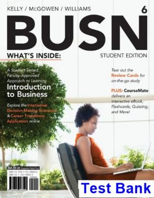 test bank for busn 6 6th edition by kelly
