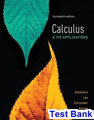 test bank for calculus and its applications 14th edition by goldstein ibsn 9780134768687