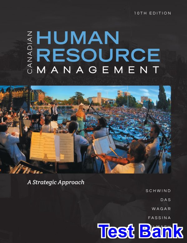 test bank for canadian human resource management a strategic approach canadian 10th edition by schwind