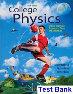 test bank for college physics 4th edition by giambattista