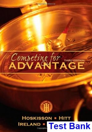 test bank for competing for advantage 3rd edition by hoskisson