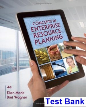 test bank for concepts in enterprise resource planning 4th edition by monk