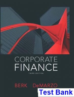 test bank for corporate finance 3rd edition by berk