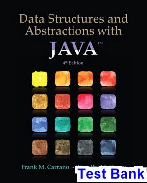 test bank for data structures and abstractions with java 4th edition by carrano ibsn 9780133744057