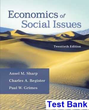 test bank for economics of social issues 20th edition by sharp