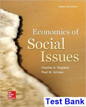test bank for economics of social issues 21st edition by register