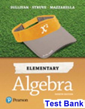 test bank for elementary algebra 4th edition by sullivan ibsn 9780134772318