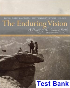 test bank for enduring vision a history of the american people 8th edition by boyer