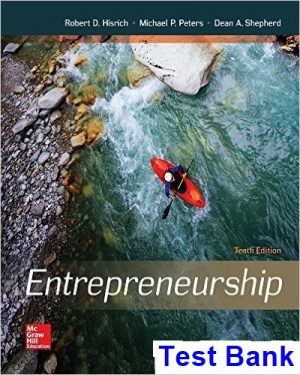 test bank for entrepreneurship 10th edition by hisrich