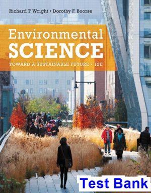 test bank for environmental science toward a sustainable future 12th edition by wright