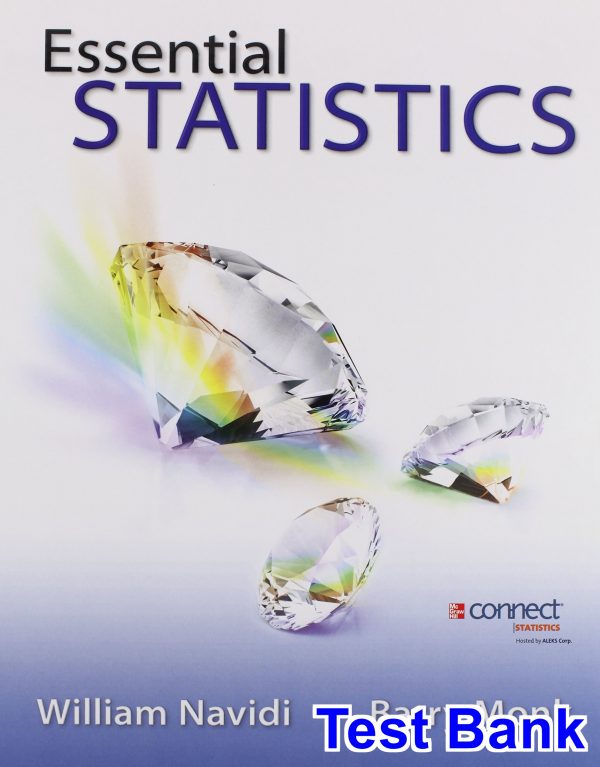 test bank for essential statistics 1st edition by navidi