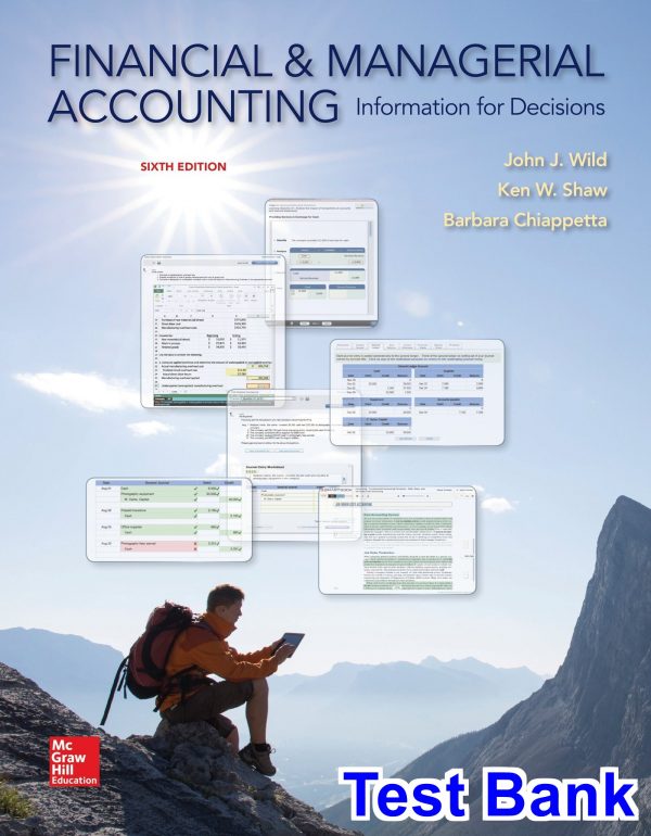 test bank for financial and managerial accounting 6th edition by wild